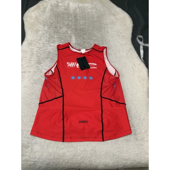 New Sugoi Women's Red Camisole Triathlon Tri Tank Shirt‎ Size 3XL Chicago - Picture 2 of 7